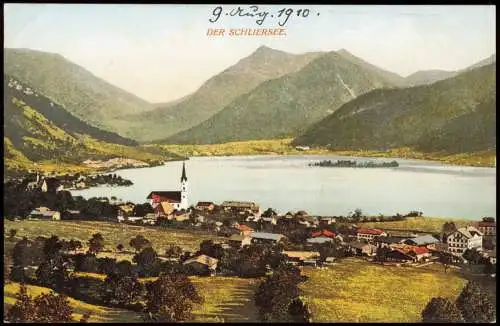Ansichtskarte Schliersee Schliersee Panorama-Ansicht 1910