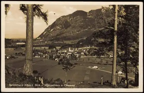 Unterwössen Panorama-Ansicht Blick a. Marquartstein u. Chiemsee 1938