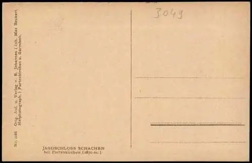 Garmisch-Partenkirchen JAGDSCHLOSS SCHACHEN bei Partenkirchen (1870 m.) 1910