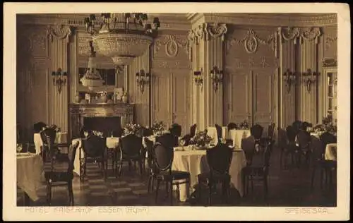 Ansichtskarte Essen (Ruhr) Hotel KAISERHOF Saal 1927