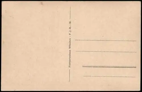 München Stadt-Panorama mit Frauenkirche Rathaus u. St. Peter 1920