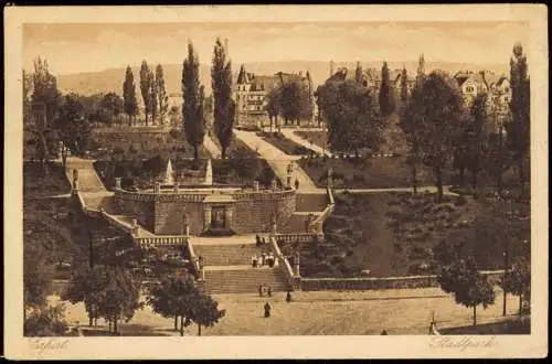 Ansichtskarte Erfurt Stadtpark 1926