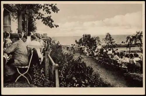 Ziegenort Trzebież Strandbad Schanzberg 1943  Pommern gel. Stempel Stettin