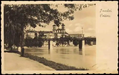 Ansichtskarte Passau Innkai Brücke Stadt 1932  Bayern