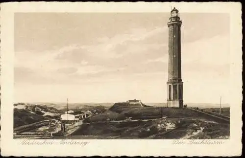 Ansichtskarte Norderney Leuchtturm mit Anlagen 1925