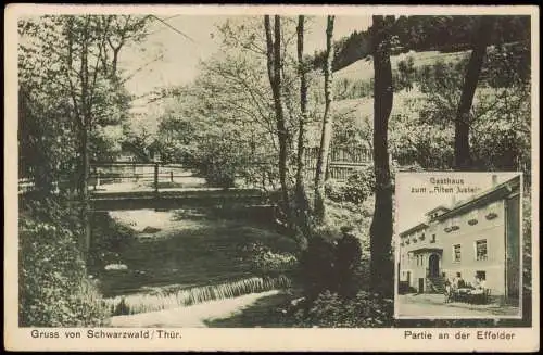 Ansichtskarte Sonneberg Gasthaus zum Alten Justel Schwarzwald 2 Bild 1928