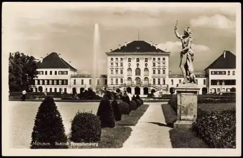 Ansichtskarte München Schloß Nymphenburg, Parkansicht 1941