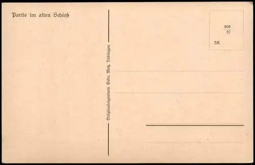 Ansichtskarte Baden-Baden Partie im Alten Schloß 1928