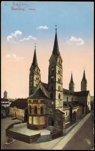 Ansichtskarte Bamberg Partie am Dom 1914