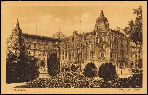 Ansichtskarte Wiesbaden Hotel Nassauer Hof 1926