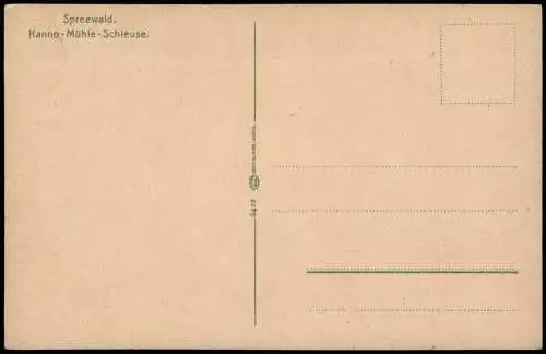 Neu Zauche Nowa Niwa Forsthaus Kannomühle, Kahnpartie Trachten 1913