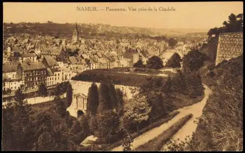 Postkaart Namur Namen Panorama. Vue prise de la Citadelle 1916