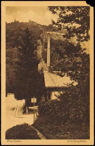 Ansichtskarte Wiesbaden Nerobergbahn 1920