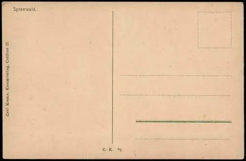 .Brandenburg Wendische-Trachten - Typen - Spreewald Frau Kahn 1914