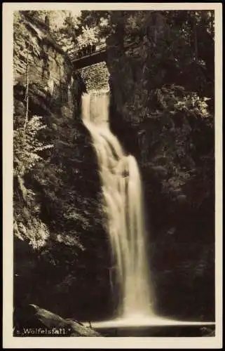 Postcard Wölfelsgrund Międzygórze Wölfelsfall Fotokarte 1934  Schlesien