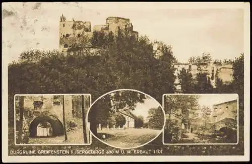 Greiffenberg Gryfów Śląski 4 Bild Burgruine Greiffenstein 1928