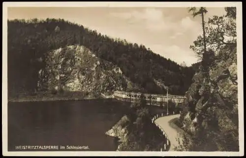 Postcard Schweidnitz Świdnica Weistritz-Talsperre 1930