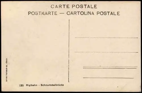 Ansichtskarte Vitznau Schnurtobelbrücke Rigibahn 1912