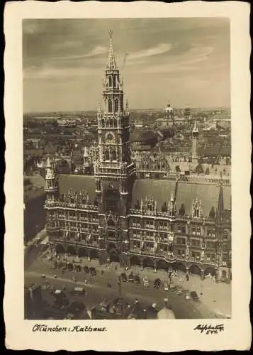 Ansichtskarte München Blick über das Rathaus 1941