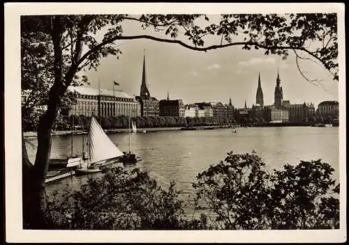 Ansichtskarte Altstadt-Hamburg Binnenalster - Fotokarte 1941