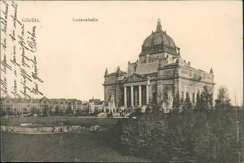 Görlitz Zgorzelec Ruhmeshalle Miejski Dom Kultury Häuserzeile Oberlausitz 1920