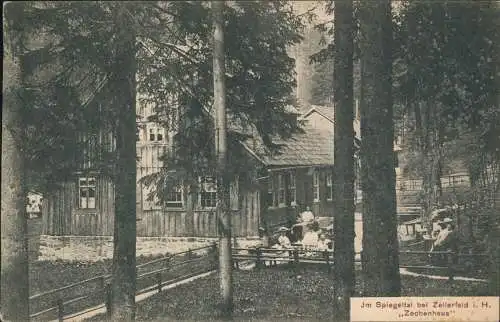 Ansichtskarte Clausthal-Zellerfeld Jm Spiegeltal - Zechenhaus 1916