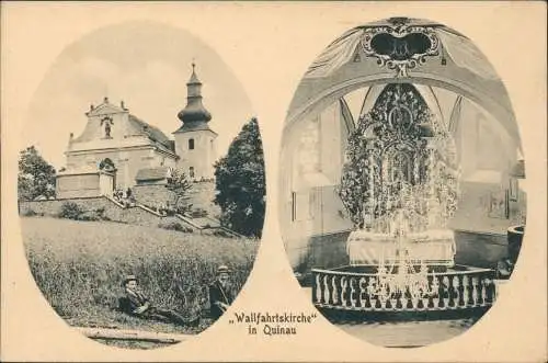 Quinau b. Platten Květnov Blatno 2B Wallfahrtskirche Orgel 1908  Böhmen Bohemia