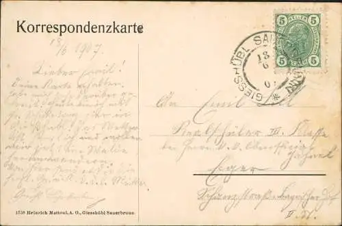 Gießhübl-Sauerbrunn Kyselka Beamten- und Versendungsgebäude. 1906