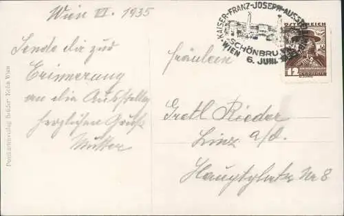 Kaiser Franz Josef Kaiser von Österreich Adel Monarchie 1935  Sonderstempel