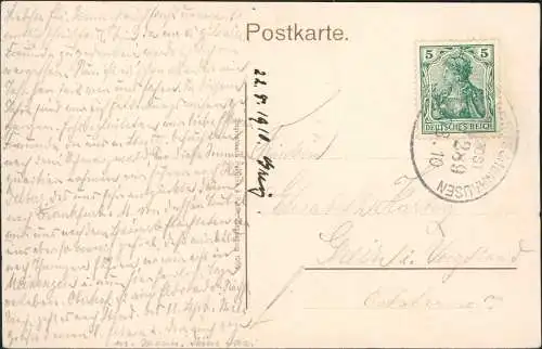 Ansichtskarte Oberhof (Thüringen) Blick auf das Oberland 1910  Bahnpoststempel