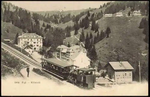 Ansichtskarte Vitznau Rigi Klösterli Eisenbahn 1909