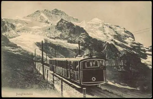 Ansichtskarte Lauterbrunnen Jungfraubahn 1911