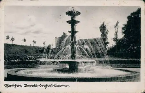 Ansichtskarte Glauchau Brunnen 1942  Feldpost WK2