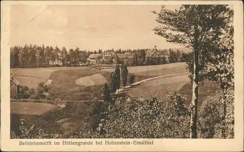 Ansichtskarte Hohenstein-Ernstthal Bethlehemstift-Hüttengrunde 1930