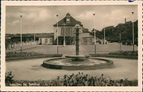 Ansichtskarte Glauchau Bahnhof - Foto AK ca. 1940 1940