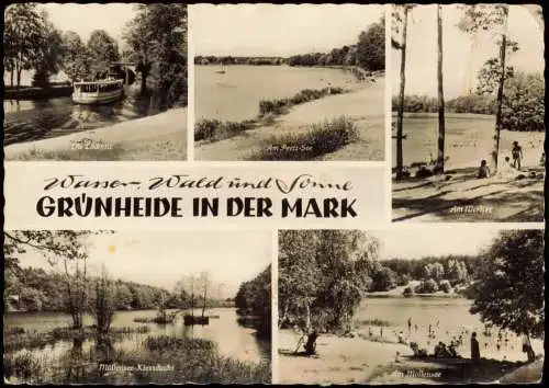 Altbuchhorst-Grünheide (Mark) Fahrgastschiff auf Löcknitz, Peetz-See 1960