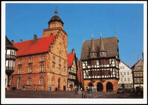 Ansichtskarte Alsfeld Marktplatz Partie, Fachwerk-Häuser 2000