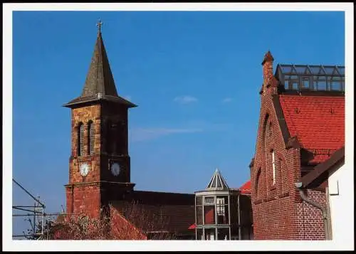 Ansichtskarte Borken (Hessen) Ortsansicht mit Kirchturm 2000