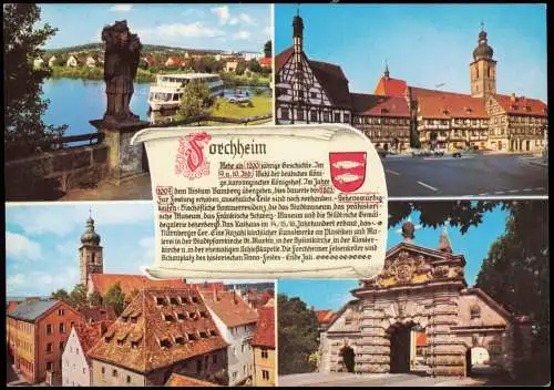 Forchheim (Oberfranken) Mehrbildkarte mit 4 Ortsansichten (Chronik-Karte) 1980