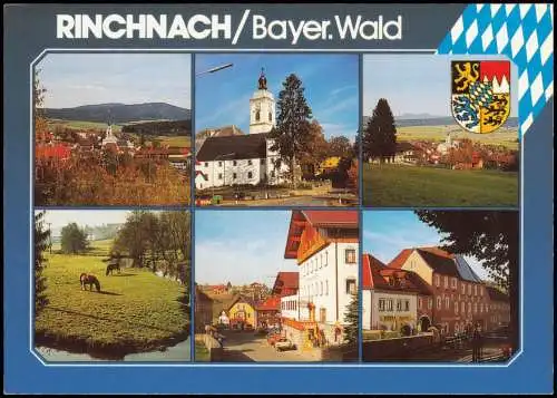 Ansichtskarte Rinchnach Mehrbildkarte mit 6 Ortsansichten 1980