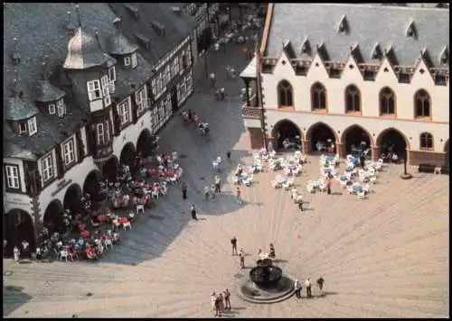 Ansichtskarte Goslar Marktplatz aus der Vogelschau-Perspektive 1980