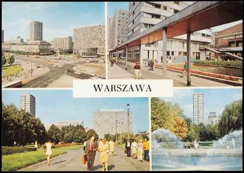 Warschau Warszawa   Widok na domy towarowe Centrum, Pasaż Śródmiejski) 1977