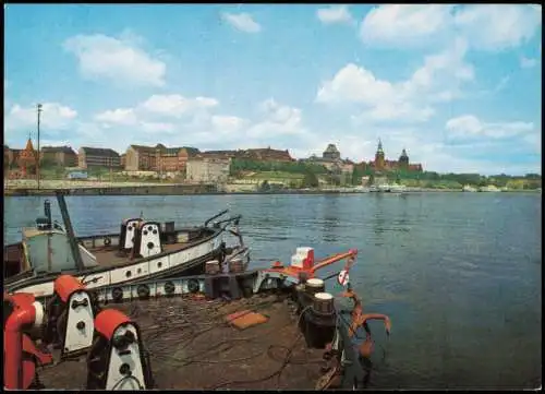 Postcard Stettin Szczecin Panorama od strony Odry Stadtteilansicht 1972