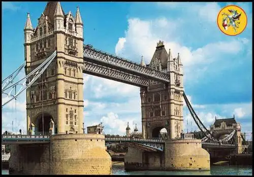 Postcard London Tower Bridge 1980