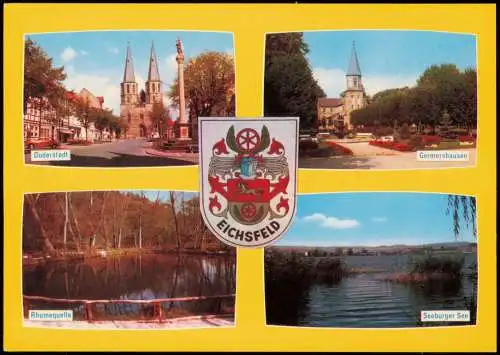 Duderstadt Mehrbildkarte mit  Germershausen Seeburger See Rhumequelle 1980