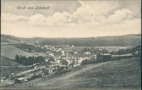 Ansichtskarte Jöhstadt (Erzgebirge) Stadt, Bahnhof 1929