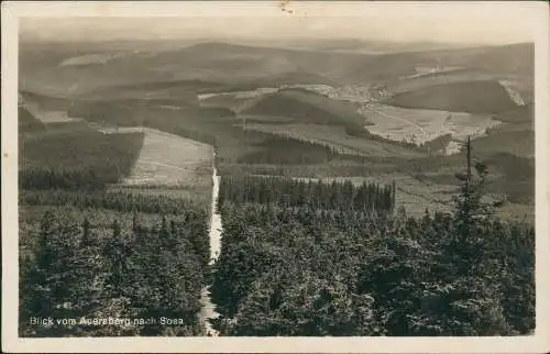 Ansichtskarte Auersberg (Erzgebirge) Blick vom Auersberg nach Sosa 1930