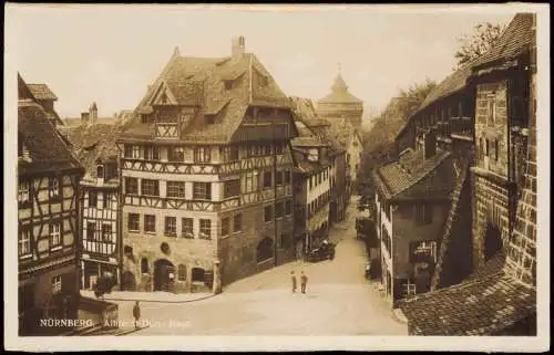 Ansichtskarte Nürnberg Strassen Partie am Albrecht-Dürer-Haus 1930