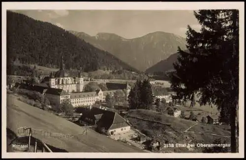 Ansichtskarte Ettal Panorama-Ansicht Ettal (Allgemein) 1930