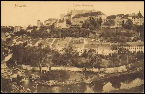 Ansichtskarte Bautzen Budyšin Schloss Ortenburg (Gesamtansicht) 1910